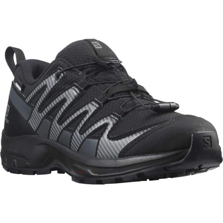 Black Salomon Xa Pro V8 CSWP Kids' Hiking Shoes | PH 47253G